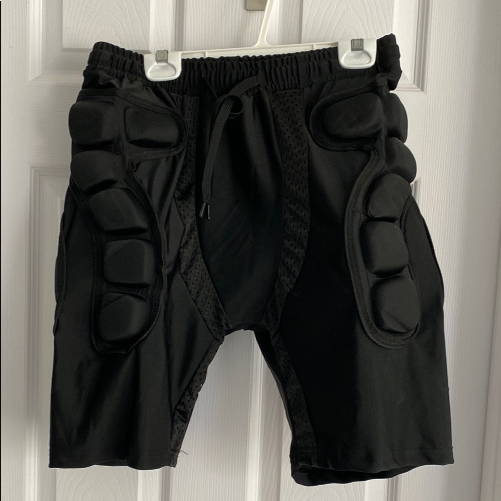 Black Padded Snowboard Shorts